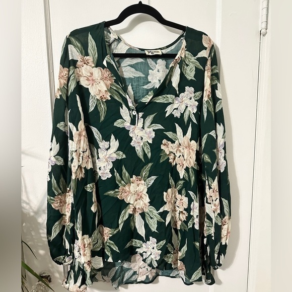 Show Me Your Mumu Jamie Tunic In Forest Florist Cloud - Picture 6 of 8